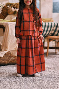 The Courtyard A-Line Skirt - Blaze Square