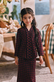 The Courtyard Kebaya Top - Rouge Plaid
