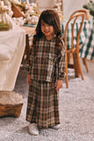 The Courtyard A-Line Skirt - Sand Plaid