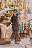 The Courtyard Folded Skirt - Sand Plaid