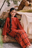 The Courtyard Layered Broderie Kurung Top - Spice Red
