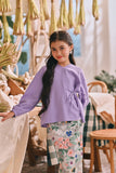 The Courtyard Side Tie Blouse - Violet Powder