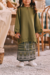 The Courtyard Jacquard Skirt - Emerald Regal
