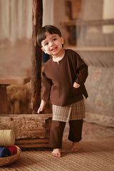 The Asal Kita Babies Baju Melayu Teluk Belanga - Dark Burgundy