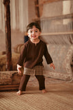 The Asal Kita Babies Baju Melayu Teluk Belanga - Dark Burgundy
