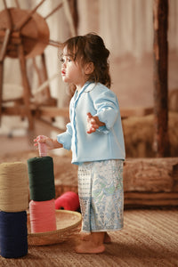 The Asal Kita Babies Jacquard Skirt - Mint Bloom