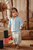 The Asal Kita Babies Jacquard Skirt - Mint Bloom