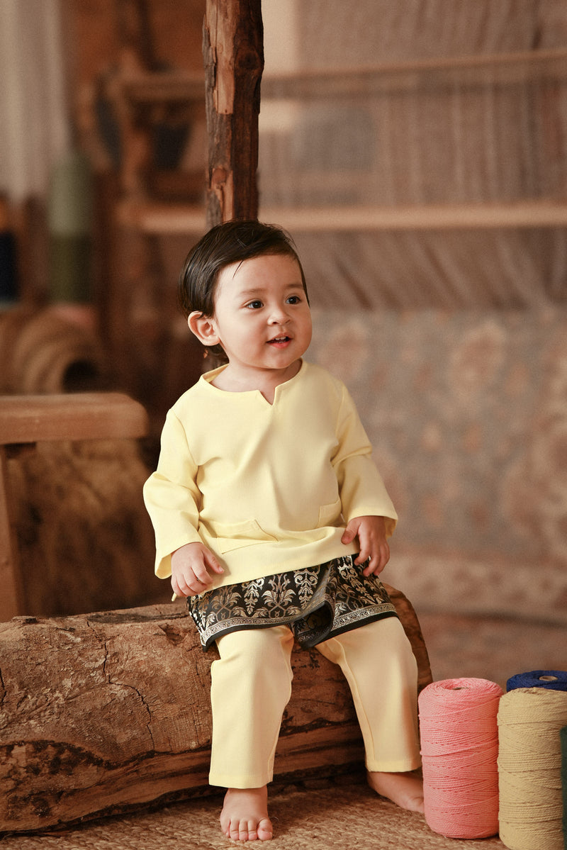 The Asal Kita Babies Baju Melayu Teluk Belanga - Baby Yellow