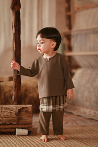 The Asal Kita Babies Baju Melayu Teluk Belanga - Dark Olive