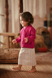 The Asal Kita Babies Back Pleated Skirt - Creamish Plus
