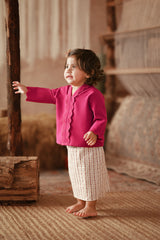 The Asal Kita Babies Embroidered Kebaya Top - Deep Fuchsia