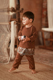 The Asal Kita Babies Baju Melayu Teluk Belanga - Milk Chocolate