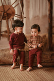 The Asal Kita Babies Baju Melayu Teluk Belanga - Royal Burgundy
