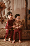 The Asal Kita Babies Baju Melayu Teluk Belanga - Royal Burgundy