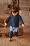 The Asal Kita Babies Baju Melayu Teluk Belanga - Navy