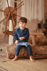 The Asal Kita Babies Baju Melayu Teluk Belanga - Navy