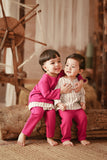 The Asal Kita Babies Baju Melayu Teluk Belanga - Deep Fuchsia