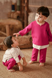 The Asal Kita Babies Baju Melayu Teluk Belanga - Deep Fuchsia