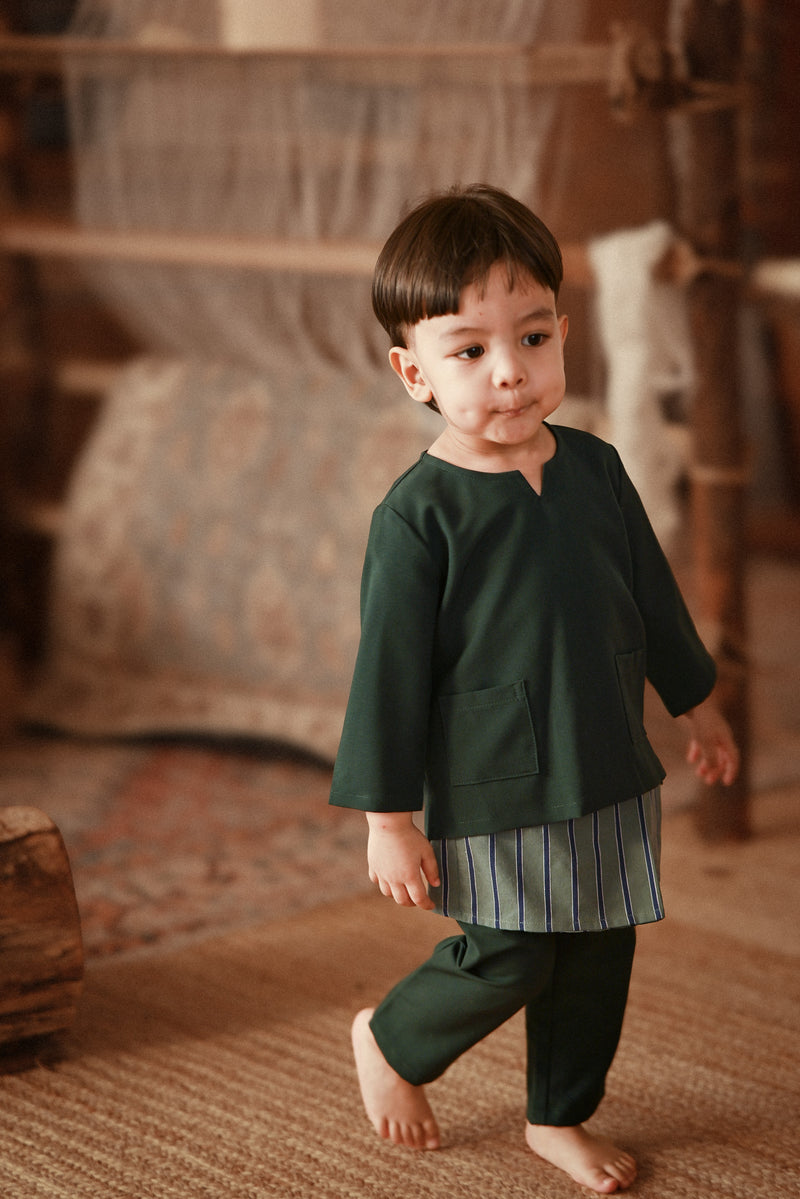 The Asal Kita Babies Baju Melayu Teluk Belanga - Emerald Green