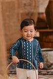 The Hariri Babies Kurta - Teal Borneo