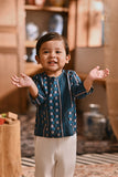 The Hariri Babies Kurta - Teal Borneo