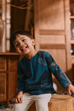 The Hariri Babies Kurta - Teal Oasis