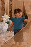 The Hariri Babies Broderie Kurung - Jade Teal Oasis