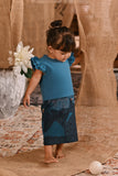 The Hariri Babies Broderie Kurung - Jade Teal Oasis
