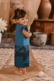 The Hariri Babies Broderie Kurung - Jade Teal Oasis