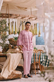 The Courtyard Men 3/4 Sleeve Kurta - Petal Grid