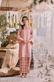 The Courtyard Women Layered Broderie Kurung Top - Dusty Pink