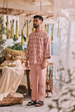 The Courtyard Men 3/4 Sleeve Kurta - Roseveil