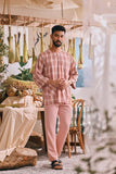 The Courtyard Men 3/4 Sleeve Kurta - Roseveil