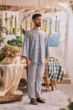 The Courtyard Men 3/4 Sleeve Kurta - CloudyLoom