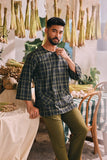 The Courtyard Men 3/4 Sleeve Kurta - EverLoom