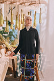 The Courtyard Women Kebaya Top - Black