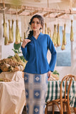 The Courtyard Women Kebaya Top - Classic Blue