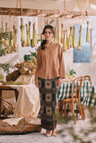 The Courtyard Women Jacquard Skirt - Caramel Regal