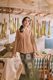The Courtyard Women Kebaya Top - Milky Brown