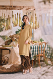 The Courtyard Women Layered Broderie Kurung Top - Champagne Yellow