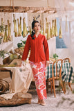 The Courtyard Women Kebaya Top - Chili Pepper
