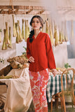 The Courtyard Women Kebaya Top - Chili Pepper