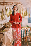 The Courtyard Women Kebaya Top - Chili Pepper