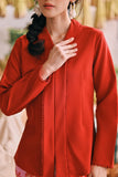 The Courtyard Women Kebaya Top - Chili Pepper