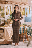 The Courtyard Women Kebaya Top - Truffle Check
