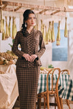 The Courtyard Women Kebaya Top - Truffle Check