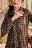 The Courtyard Women Kebaya Top - Truffle Check