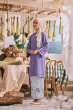 The Courtyard Women Layered Broderie Kurung Top - Dusty Purple