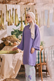 The Courtyard Women Layered Broderie Kurung Top - Dusty Purple