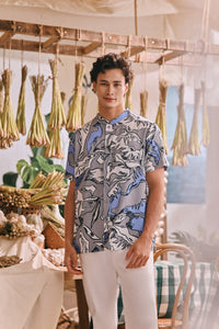 The Courtyard Men Mandarin Shirt - Breeze